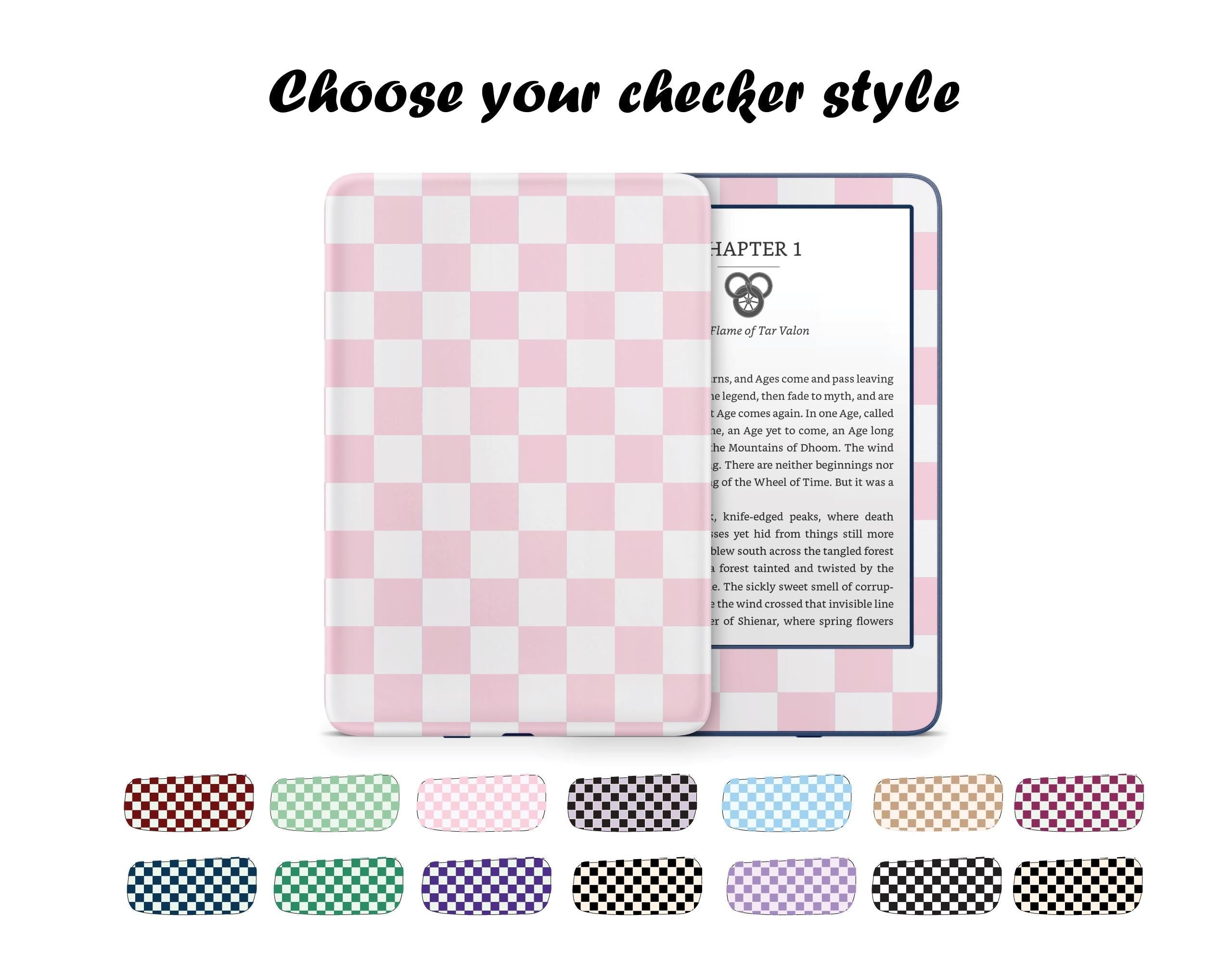 Chessboard Kindle Skin Decal, Color Blocking Kindle Paperwhite Skin, Kindle Oasis Skin, Kindle Sticker, Premium 3M Vinyl Wrap - Tackydesign