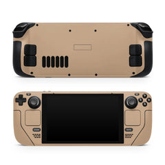 Classic Solid Color Steam Deck skin, Kawaii Pastel Brown Latte Steam deck Color Blocking Decal Full Wrap cover Vinyl 3m Sticker - Tackydesign