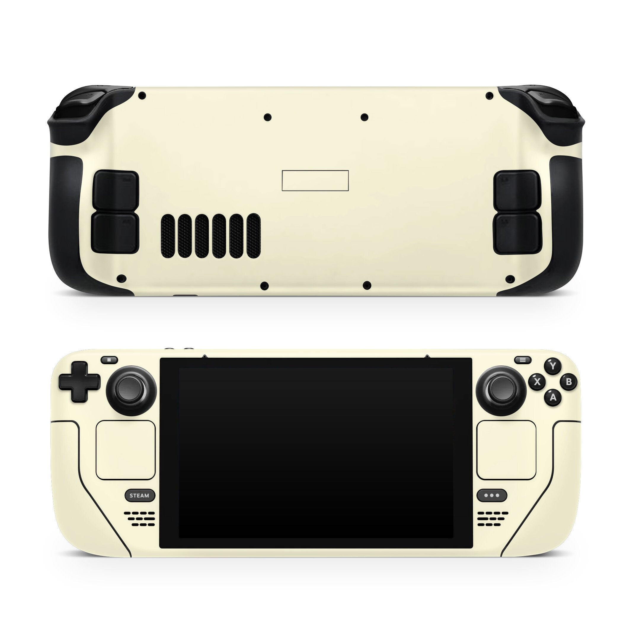 Classic Solid Color Steam Deck skin, Kawaii Pastel Yellow Steam deck Color Blocking Decal Full Wrap cover Vinyl 3m Sticker - Tackydesign