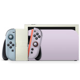 Color Blocking Nintendo Switch 2 Skin | Solid Color Pastel Blue & Lavender Premium 3M Vinyl FullWrap Decal - Tackydesign