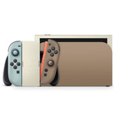 Color Blocking Nintendo Switch 2 Skin | Solid Color Pastel Brown & Mint Premium 3M Vinyl FullWrap Decal - Tackydesign