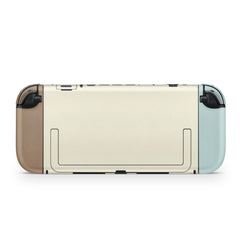Color Blocking Nintendo Switch 2 Skin | Solid Color Pastel Brown & Mint Premium 3M Vinyl FullWrap Decal - Tackydesign