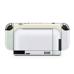 Color Blocking Nintendo Switch 2 Skin | Solid Color Pastel Green & Cream Premium 3M Vinyl FullWrap Decal - Tackydesign