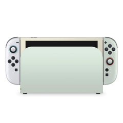 Color Blocking Nintendo Switch 2 Skin | Solid Color Pastel Green & Cream Premium 3M Vinyl FullWrap Decal - Tackydesign