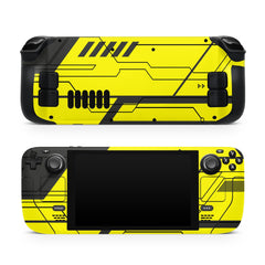 Cyber Steam Deck skin, Yellow Color Kawaii Steam Deck Decal Full Wrap cover Vinyl 3m Sticker - Tackydesign