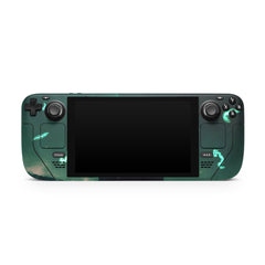Fantasy Steam Deck skin, Green Color Glowing Symbols Skin Kawaii Steam Deck Decal Full Wrap cover Vinyl 3m Sticker - Tackydesign
