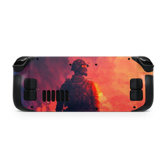 Fire Flames Steam Deck skin, Orange Color Army Skin Steam Deck Decal Full Wrap cover Vinyl 3m Sticker - Tackydesign