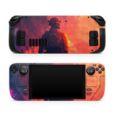 Fire Flames Steam Deck skin, Orange Color Army Skin Steam Deck Decal Full Wrap cover Vinyl 3m Sticker - Tackydesign