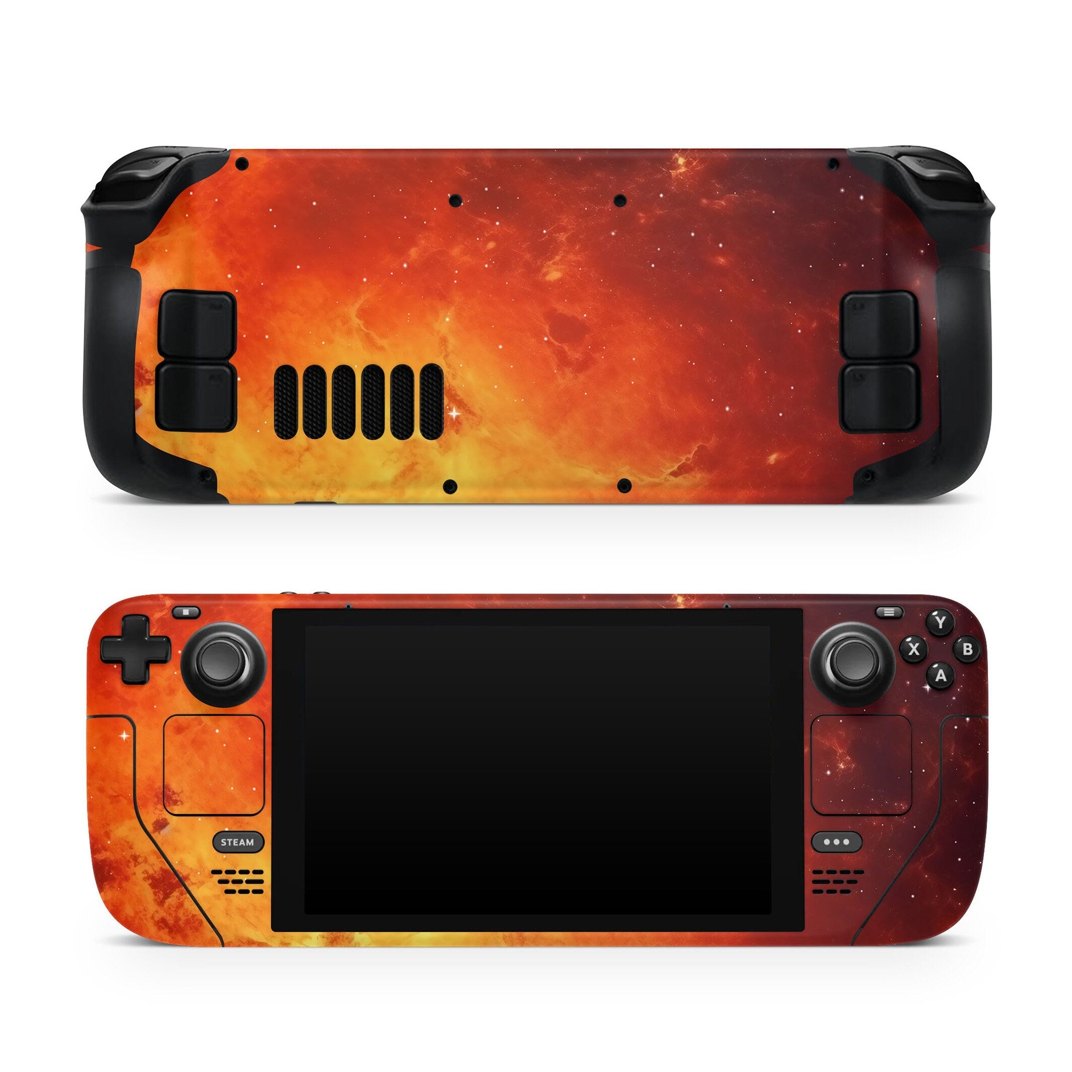 Fire Lava Steam Deck skin, Orange Color Kawaii Steam Deck Decal Full Wrap cover Vinyl 3m Sticker - Tackydesign