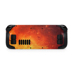Fire Lava Steam Deck skin, Orange Color Kawaii Steam Deck Decal Full Wrap cover Vinyl 3m Sticker - Tackydesign