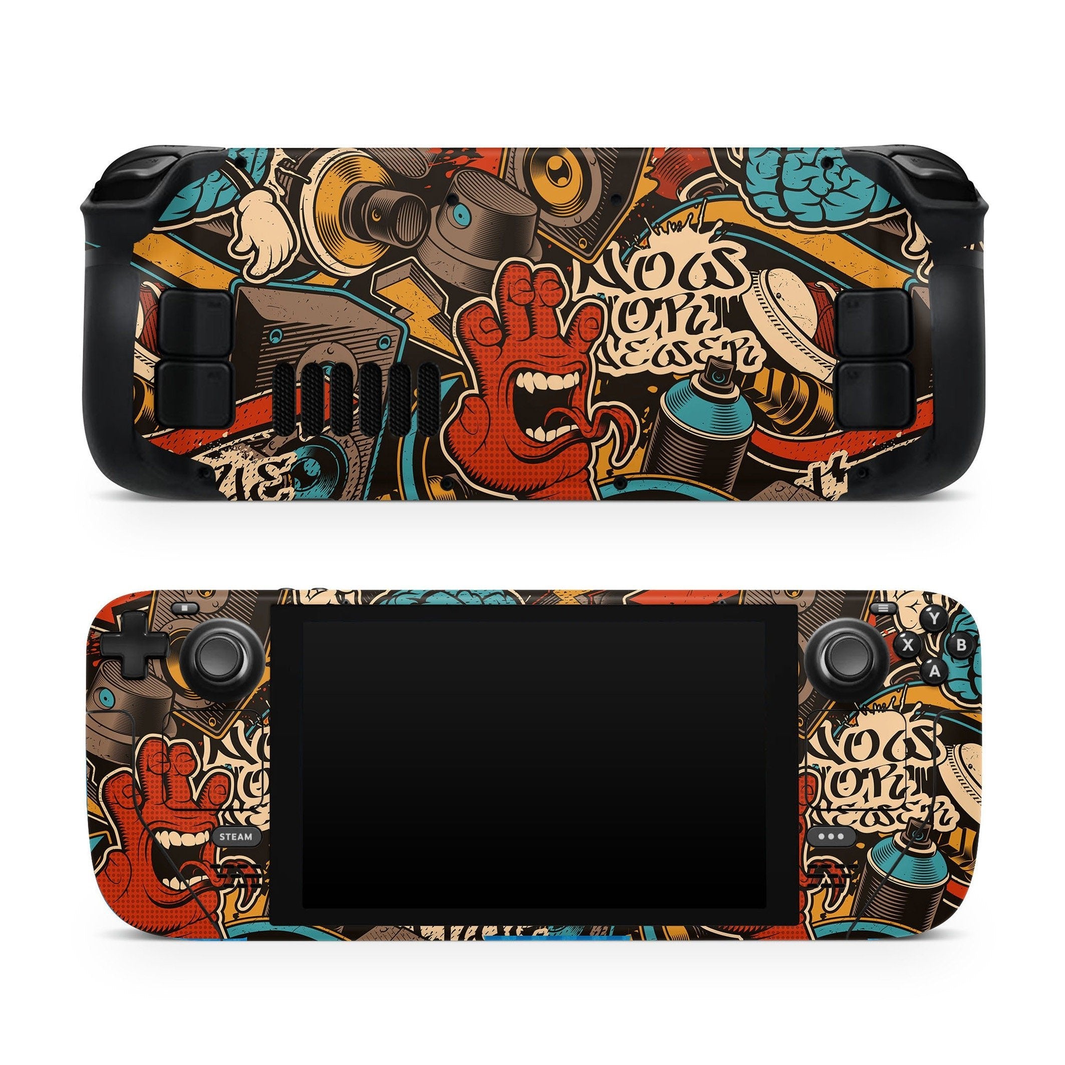 Greffeti Steam Deck skin, Multi Color Moon Steam Deck Kawaii Decal Full Wrap cover Vinyl 3m Sticker - Tackydesign