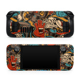 Greffeti Steam Deck skin, Multi Color Moon Steam Deck Kawaii Decal Full Wrap cover Vinyl 3m Sticker - Tackydesign