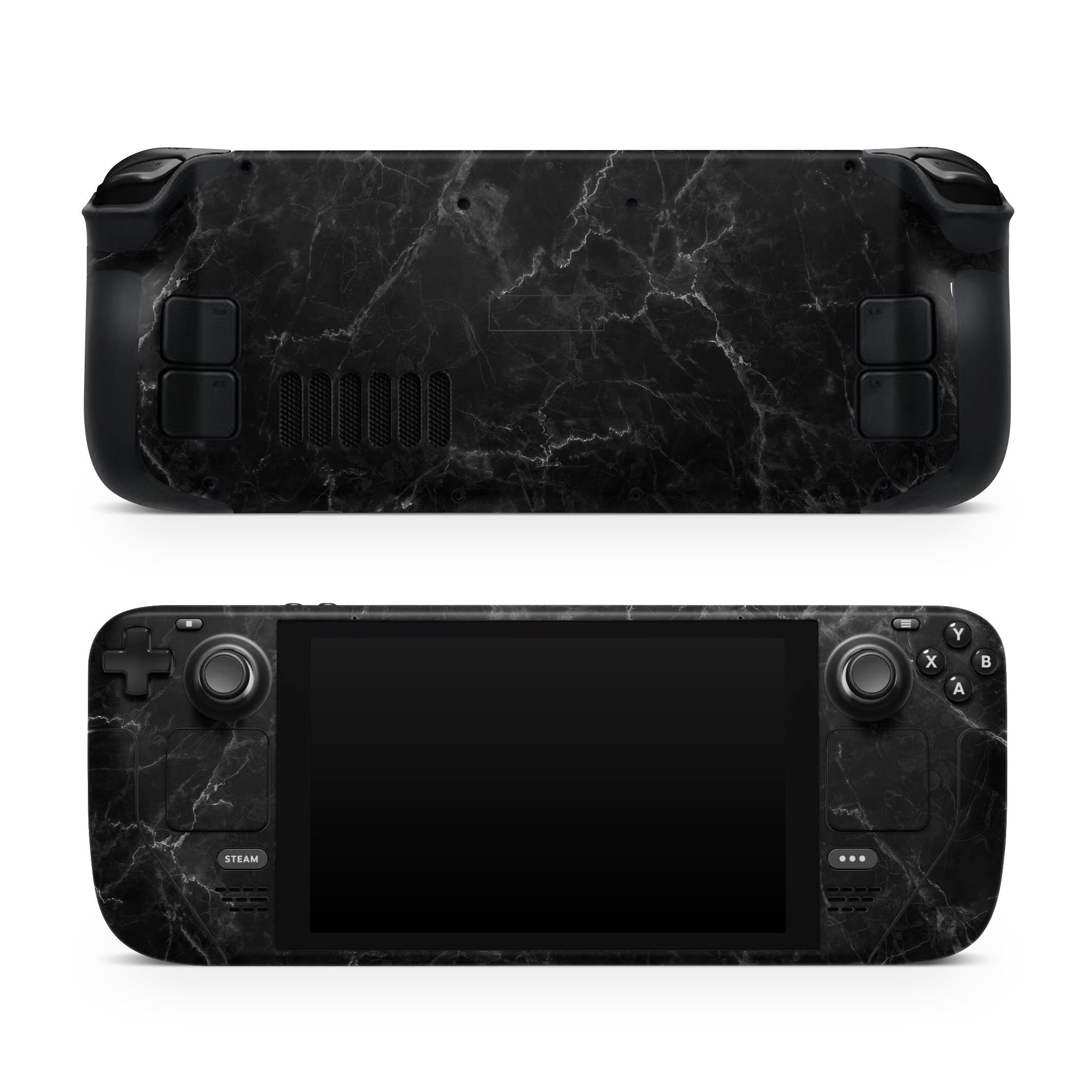 Marble Steam Deck skin, Black Color Moon Steam Deck Kawaii Decal Full Wrap cover Vinyl 3m Sticker - Tackydesign