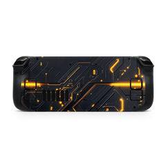Nean Glow Circuitry Steam Deck Skin Steam Deck OLED Skin & LCD, Kawaii Black Glow, Full Wrap 3M Vinyl Cover - Tackydesign