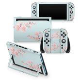 Pastel Blue Sakura Cherry Blossom Nintendo Switch 2 Skin, 3M Vinyl Wrap - Tackydesign