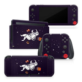 TACKY DESIGN Astronaut Nintendo Switch Skin Wrap | Purple Kawaii 3M Vinyl Full Cover Decal Stickers - Tackydesign