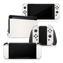 TACKY DESIGN Black & White Nintendo Switch Skin Wrap | Color Blocking 3M Vinyl Full Cover - Tackydesign