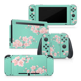 TACKY DESIGN Cherries Nintendo Switch Skin Wrap | Sakura Flowers 3M Vinyl Full Cover Decal Stickers - Tackydesign