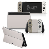 TACKY DESIGN Clouds Nintendo Switch OLED Skin Wrap | Moon Green Pastel 3M Vinyl Full Cover - Tackydesign
