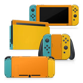 TACKY DESIGN Color Blocking Nintendo Switch Skin Wrap | Retro 3M Vinyl Full Cover - Tackydesign