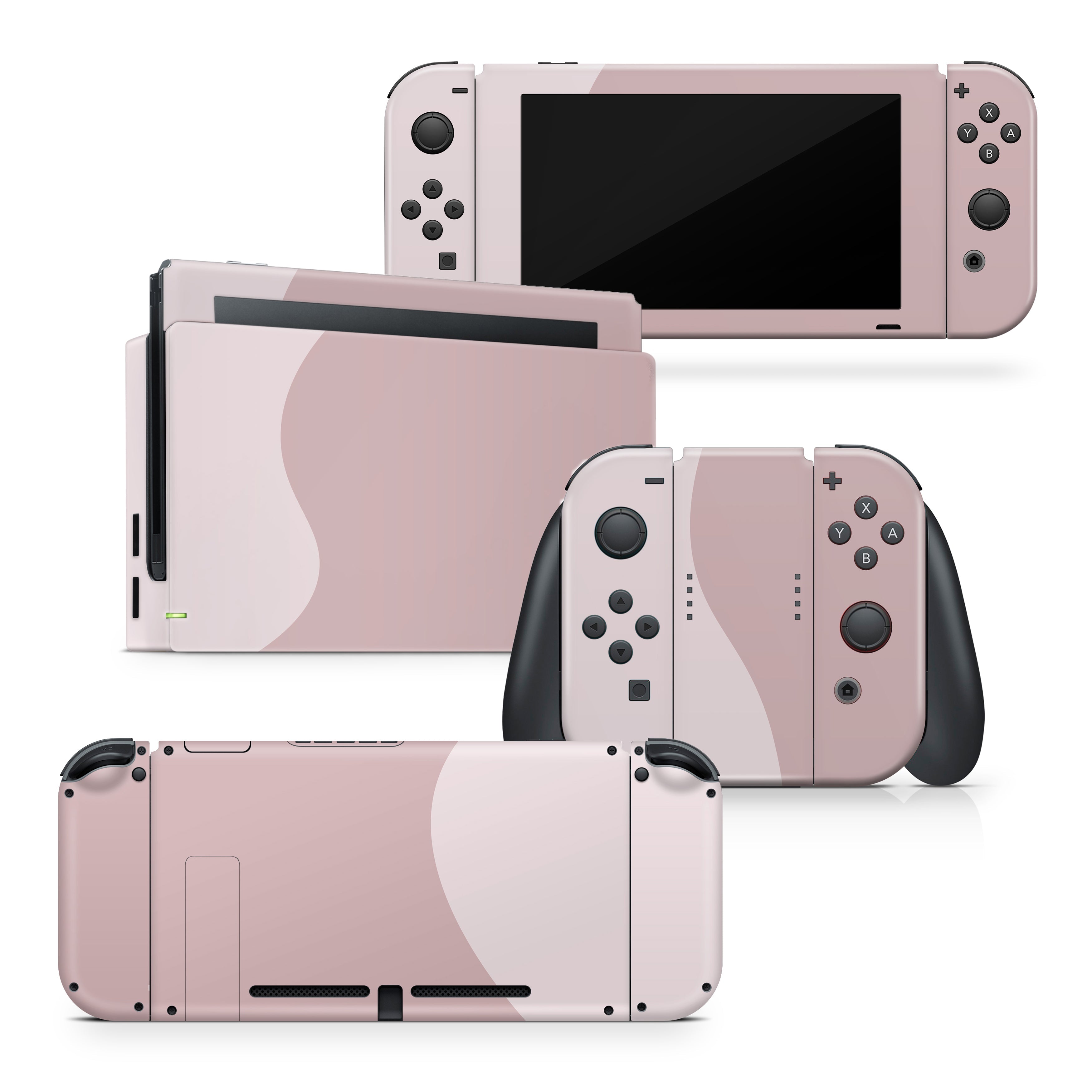 TACKY DESIGN Colorwave Nintendo Switch Skin Wrap | Pink Color Blocking 3M Vinyl Cover - Tackydesign