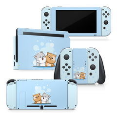 TACKY DESIGN Cute Cats Nintendo Switch Skin Wrap | Kawaii Pet Pastel 3M Vinyl Cover - Tackydesign