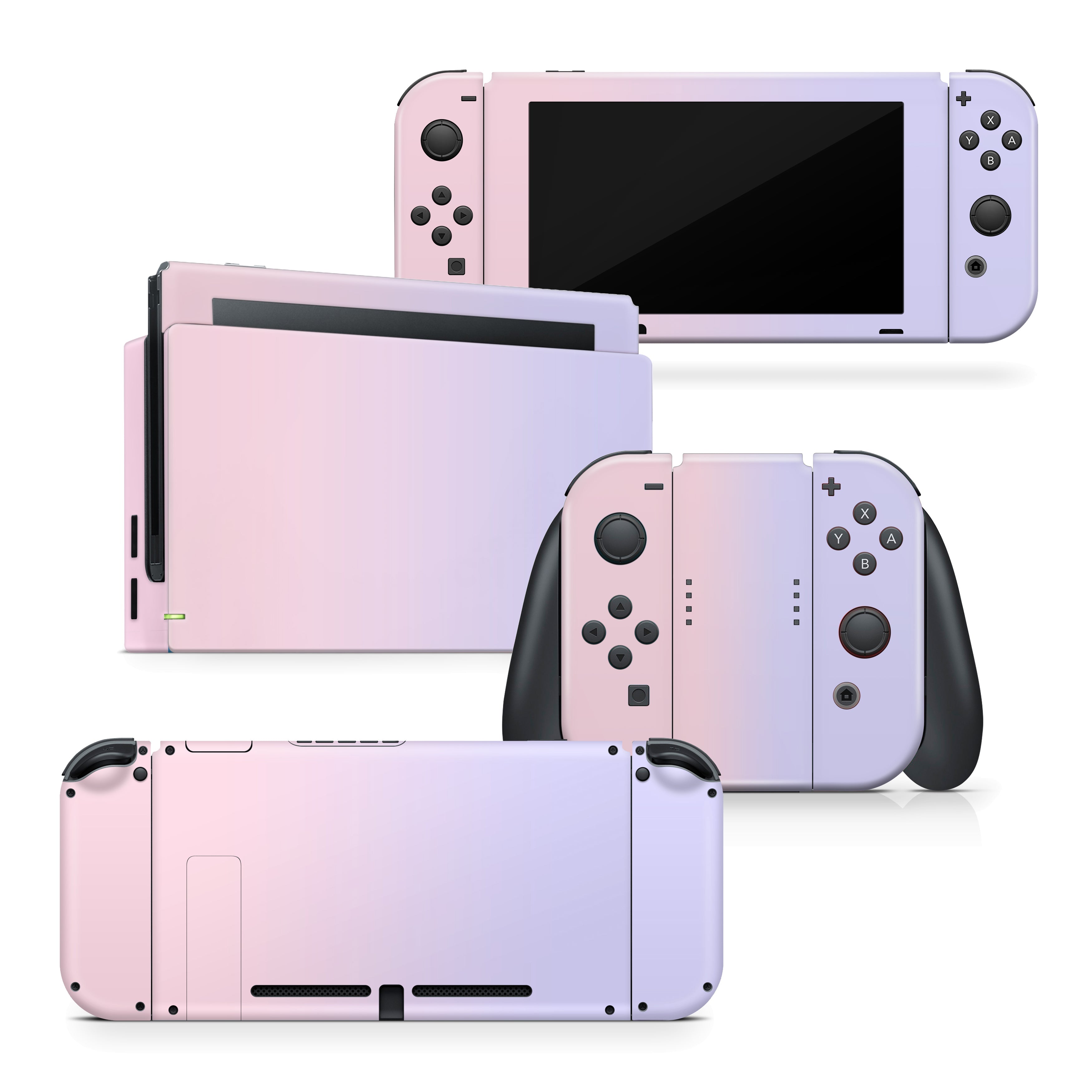TACKY DESIGN Duo Color Nintendo Switch Skin Wrap | Pastel 3M Vinyl Full Cover - Tackydesign