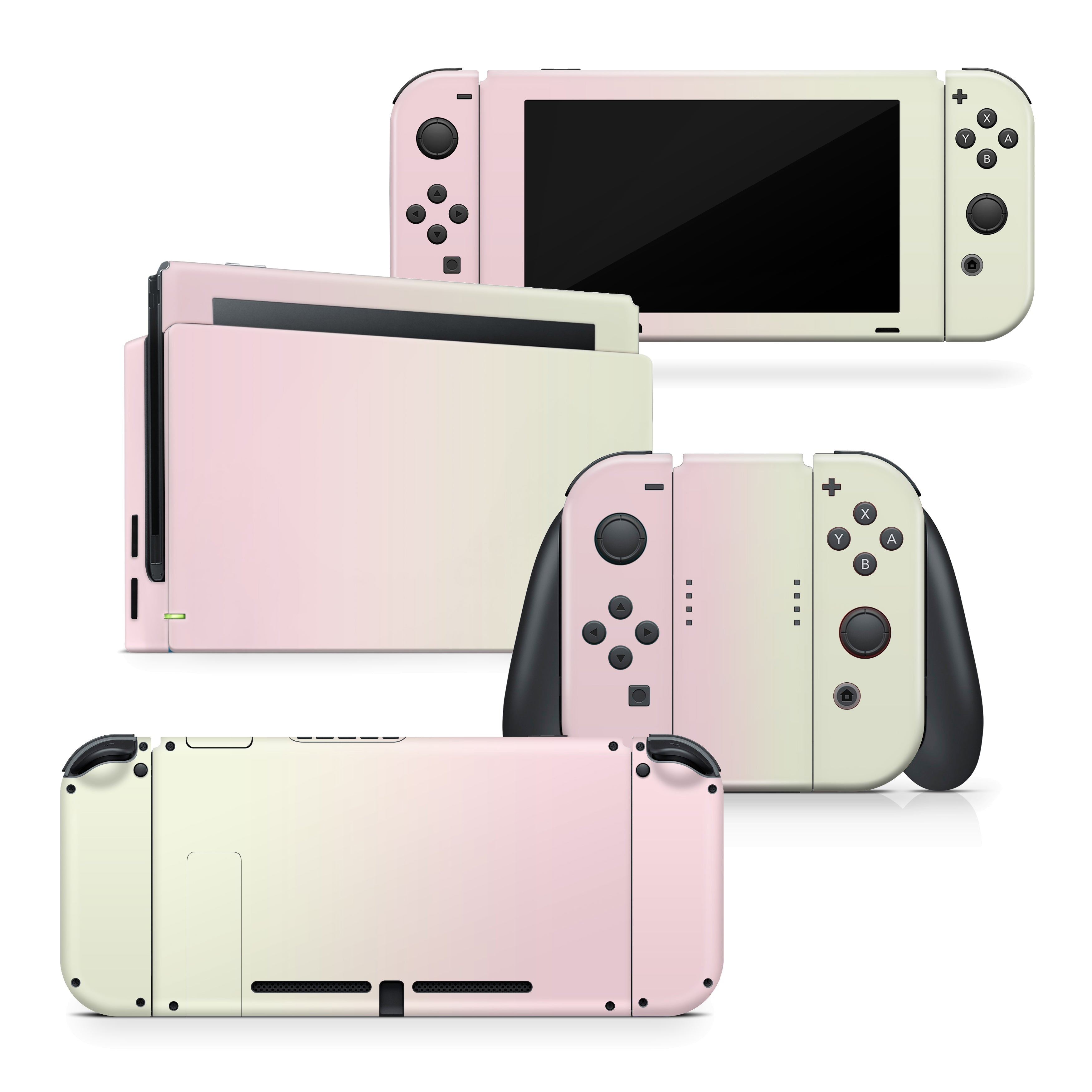 TACKY DESIGN Duo Color Nintendo Switch Skin Wrap | Solid Color 3M Vinyl Full Cover Decal Stickers - Tackydesign