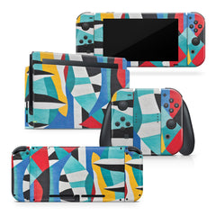 TACKY DESIGN Graffiti Nintendo Switch Skin Wrap | Blue 3M Vinyl Cover - Tackydesign