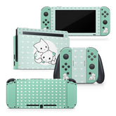 TACKY DESIGN Green Nintendo Switch Skin Wrap | Cute Cats 3M Vinyl Full Cover - Tackydesign