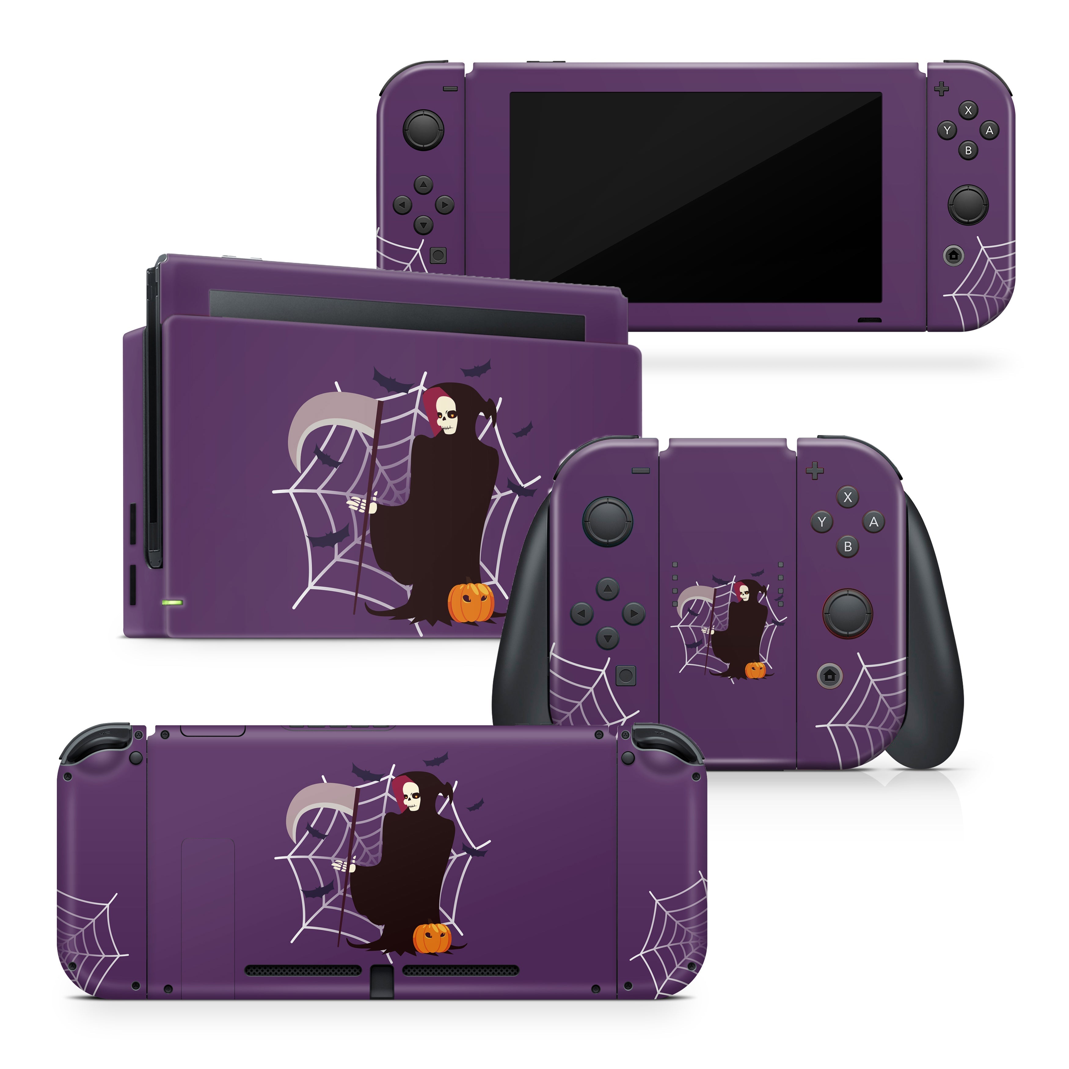 TACKY DESIGN Halloween Nintendo Switch Skin Wrap | Cobwebs 3M Vinyl Full Cover Decal Sticker - Tackydesign