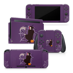 TACKY DESIGN Halloween Nintendo Switch Skin Wrap | Cobwebs 3M Vinyl Full Cover Decal Sticker - Tackydesign