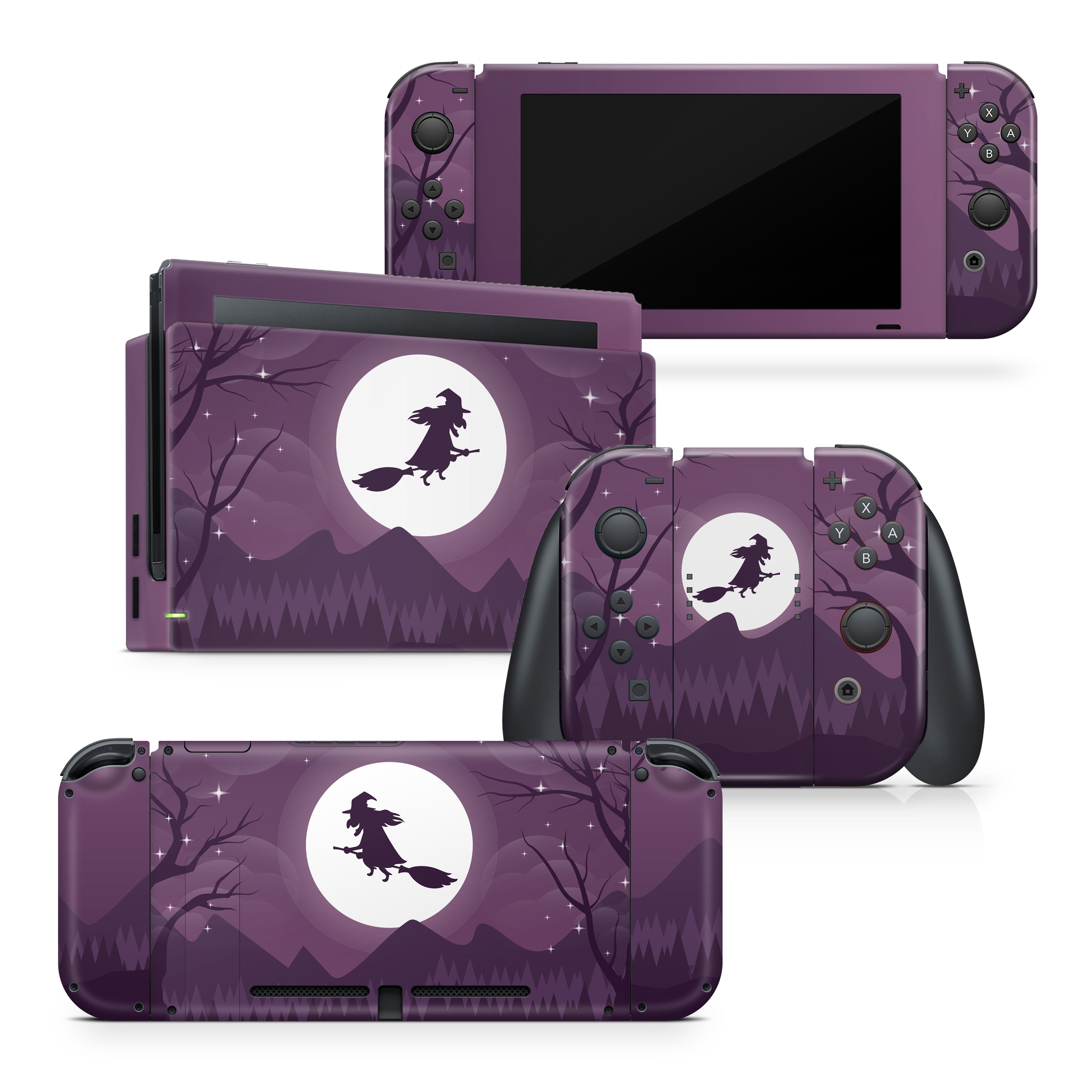 TACKY DESIGN Halloween Nintendo Switch Skin Wrap | Witch 3M Vinyl Full Cover Sticker - Tackydesign