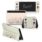 TACKY DESIGN Japanese Sakura Nintendo Switch OLED Skin Wrap | Blue Cherry Blossom 3M Vinyl Full Cover - Tackydesign