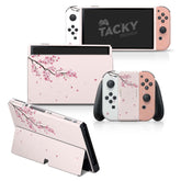 TACKY DESIGN Japanese Sakura Nintendo Switch OLED Skin Wrap | Cherry Blossom 3M Vinyl Full Cover - Tackydesign