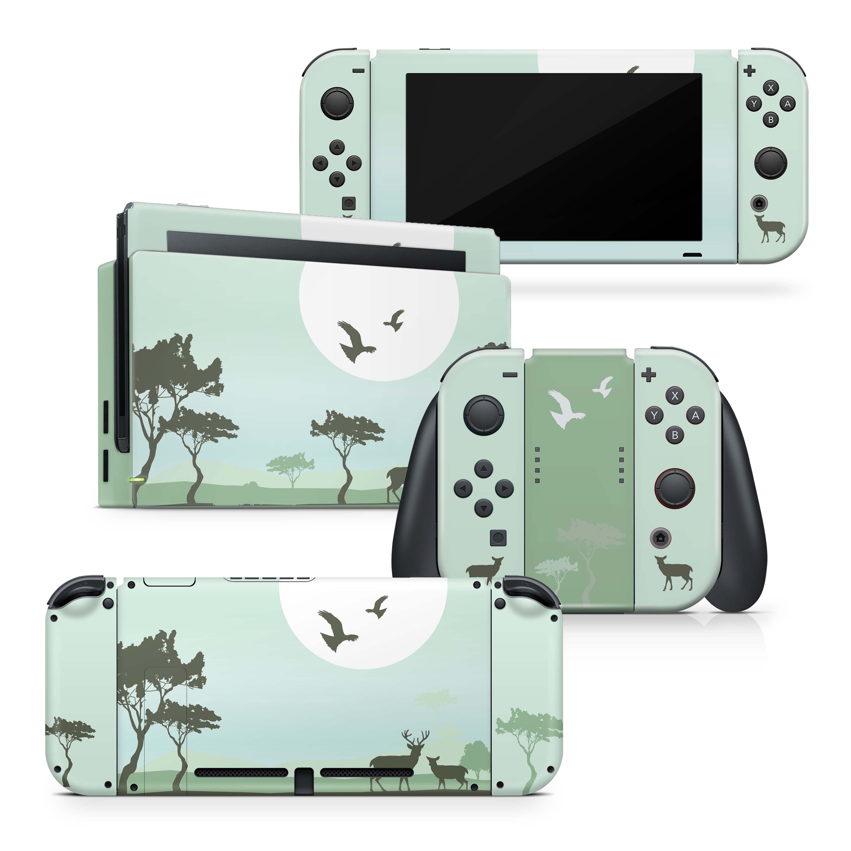 TACKY DESIGN Jungle Nintendo Switch Skin Wrap |Pastel 3M Vinyl Cover - Tackydesign