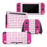 TACKY DESIGN Leaf Nintendo Switch Skin Wrap | Pastel Pink 3M Vinyl Full Cover Decal - Tackydesign