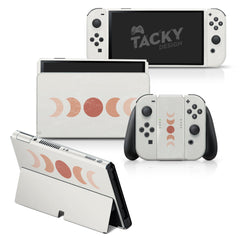 TACKY DESIGN Moon Nintendo Switch OLED Skin Wrap | Pastel Solid 3M Vinyl Full Cover - Tackydesign