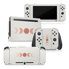 TACKY DESIGN Moon Nintendo Switch Skin Wrap | White Kawaii 3M Vinyl Full Cover Decal Stickers - Tackydesign