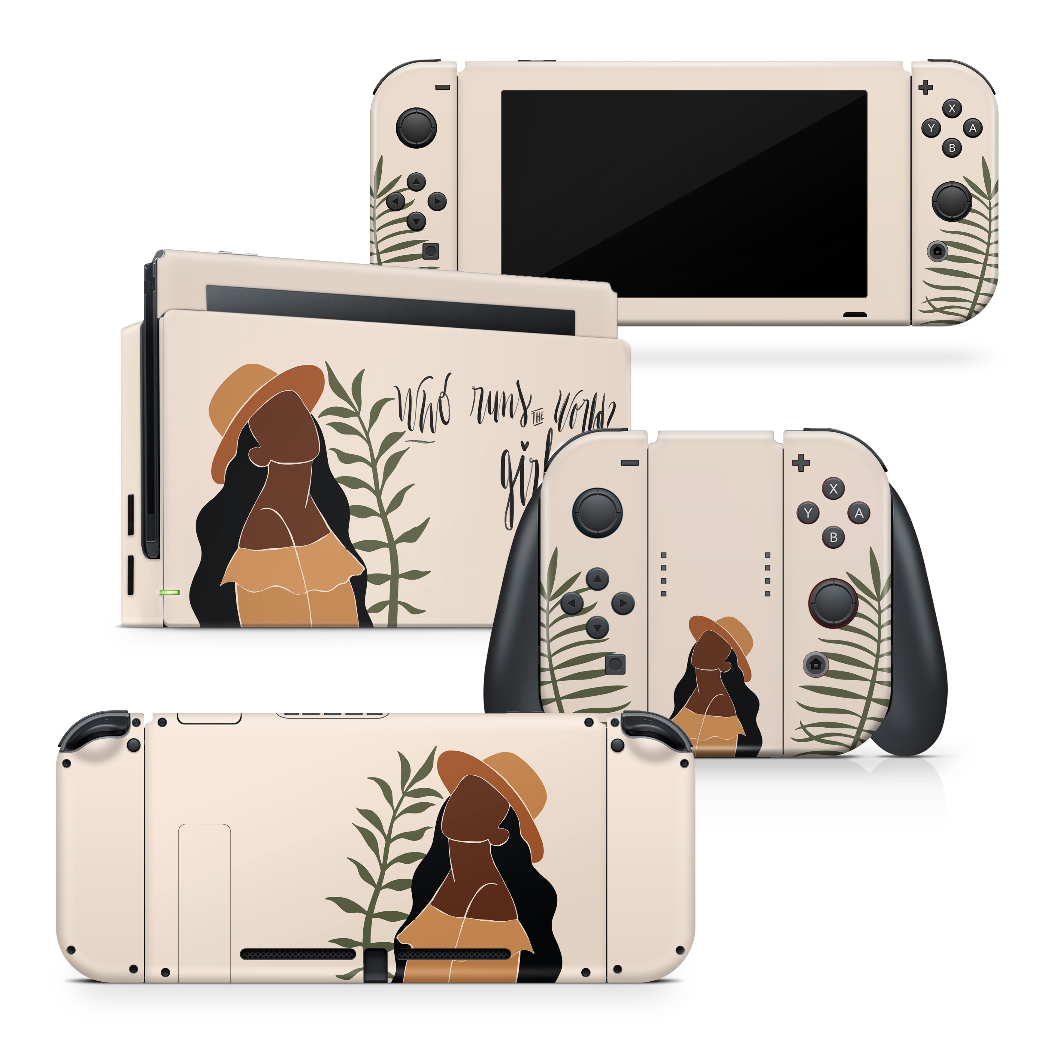 TACKY DESIGN Mother's Day Nintendo Switch Skin Wrap | Beige 3M Vinyl Full Cover - Tackydesign