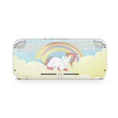 TACKY DESIGN Nintendo Switch Lite Skin Wrap | Blue Unicorn Rainbow 3M Vinyl Full Cover - Tackydesign