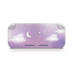 TACKY DESIGN Nintendo Switch Lite Skin Wrap | Clouds Pastel Purple Starry Sky 3M Vinyl Full Cover - Tackydesign