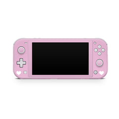TACKY DESIGN Nintendo Switch Lite Skin Wrap | Pastel Pink Heart 3M Vinyl Full Cover - Tackydesign