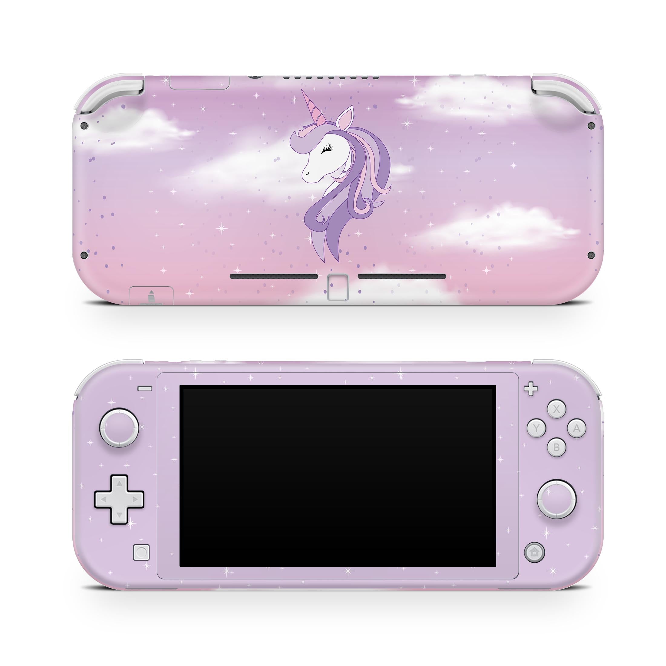 TACKY DESIGN Nintendo Switch Lite Skin Wrap | Pink Pastel Unicorn 3M Vinyl Full Cover - Tackydesign