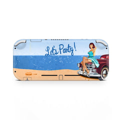 TACKY DESIGN Nintendo Switch Lite Skin Wrap | Retro Pin - Up Girls Blue 3M Vinyl Full Cover - Tackydesign
