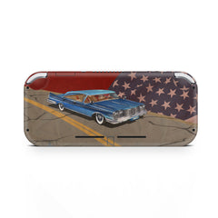 TACKY DESIGN Nintendo Switch Lite Skin Wrap | Retro USA Flag & Car 3M Vinyl Full Cover - Tackydesign