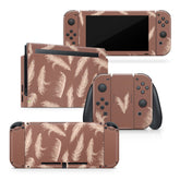 TACKY DESIGN Pampus Nintendo Switch Skin Wrap | Brown Floral 3M Vinyl Full Cover Decal Stickers - Tackydesign