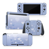 TACKY DESIGN Pastel Hearts Nintendo Switch Skin Wrap | Blue 3M Vinyl Cover - Tackydesign