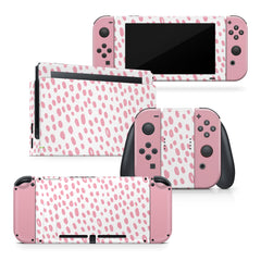 TACKY DESIGN Pink Nintendo Switch Skin Wrap | Leopard 3M Vinyl Full Cover - Tackydesign