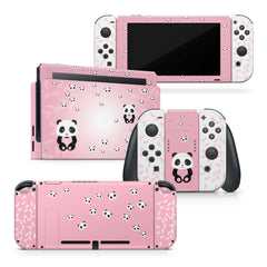 TACKY DESIGN Pink Panda Nintendo Switch Skin Wrap | 3M Vinyl Full Cover - Tackydesign